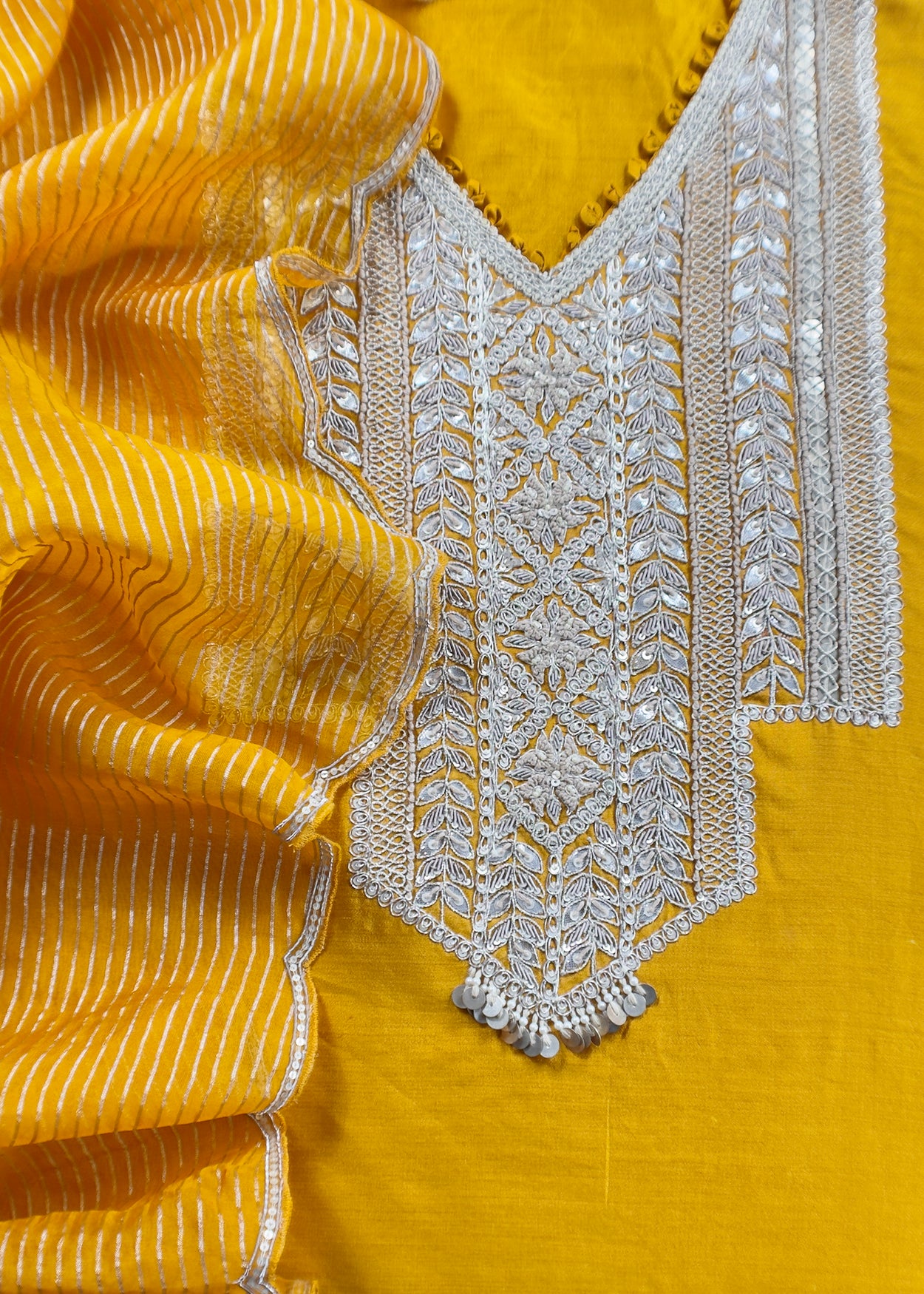 Traditional indian wedding wear dupion silk suit

