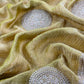 Yellow Green Tissue Silk Kurta And Crushed Tissue Silk Dupatta With Embroidery