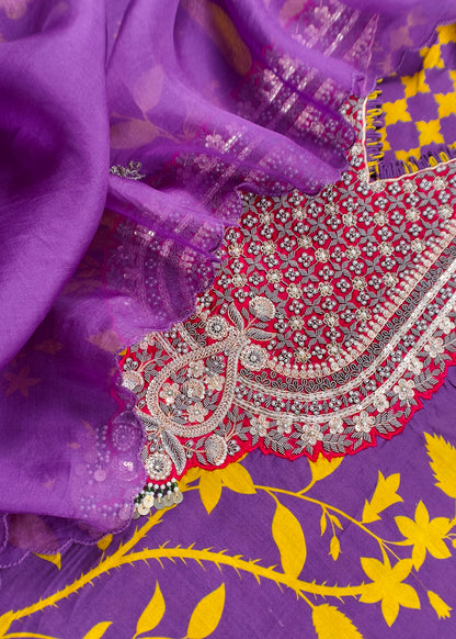 Shop indian wear dupion silk suit for bridal trousseau

