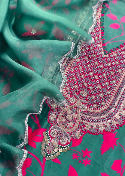 Shop indian wear dupion silk suit for bridal trousseau

