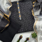 Black Ikkat Suit With  Maheshwari Kurta