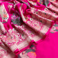 Handloom munga suit with kadwa alfi weaving

