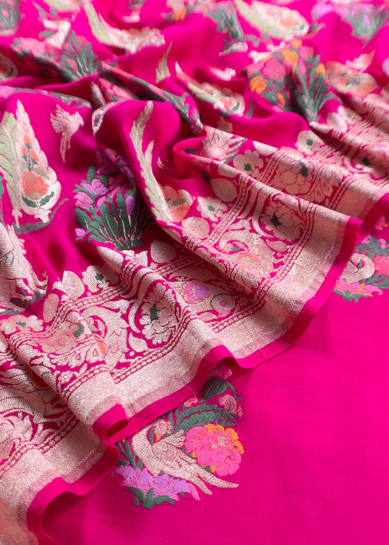 Handloom munga suit with kadwa alfi weaving


