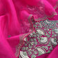 Rani Sa Varanasi Silk Kurta And Kora Silk Dupatta With  Dabka Dori Hand Work With Woven Details