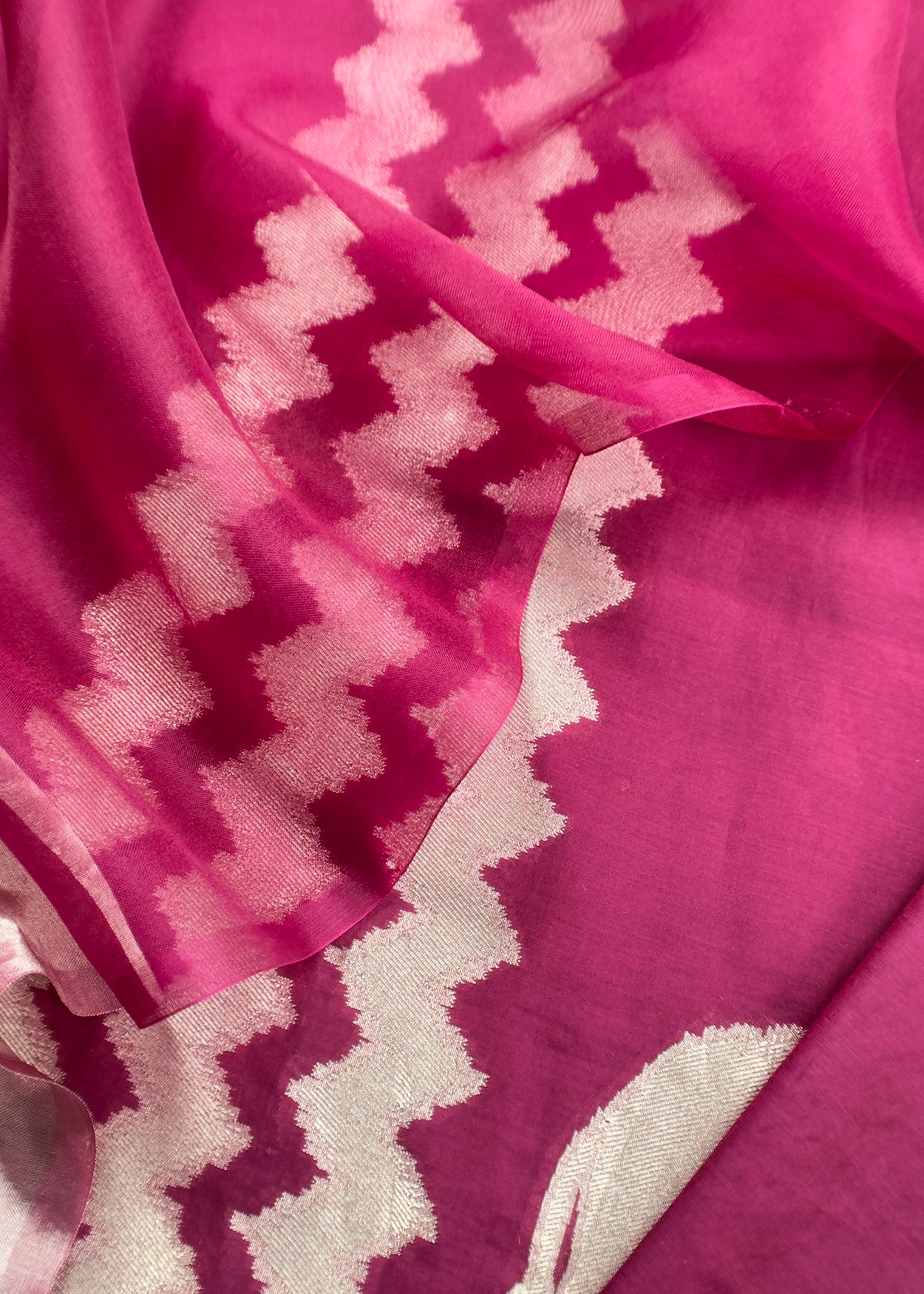 Wine Handloom Silk Suit With Kora Silk Dupatta In Kadwa Weaving