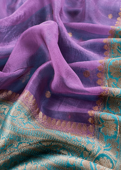 Buy Raw Silk Suit With Kora Silk contrast Dupatta


