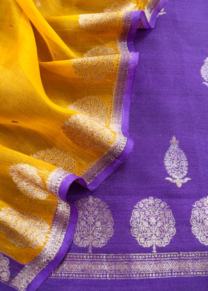 Raw silk unstitched suit set at the best price

