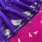 Rani And Violet Son Chiraiya Pure Silk Suit Fabric With Gold Weaving