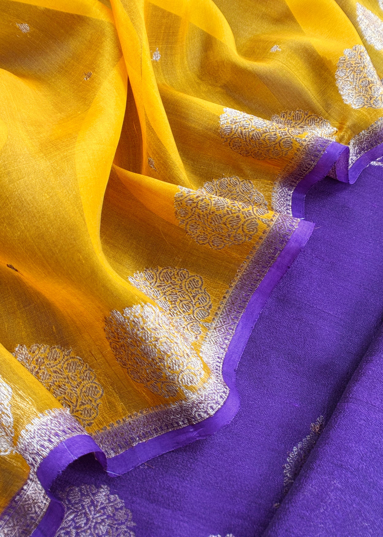 Buy Raw Silk Suit With Kora Silk contrast Dupatta

