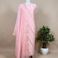 Pink Cotton Chanderi Suit With Parsi Thread Embroidery