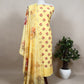 Yellow Digital Print Mulmul Cotton Suit