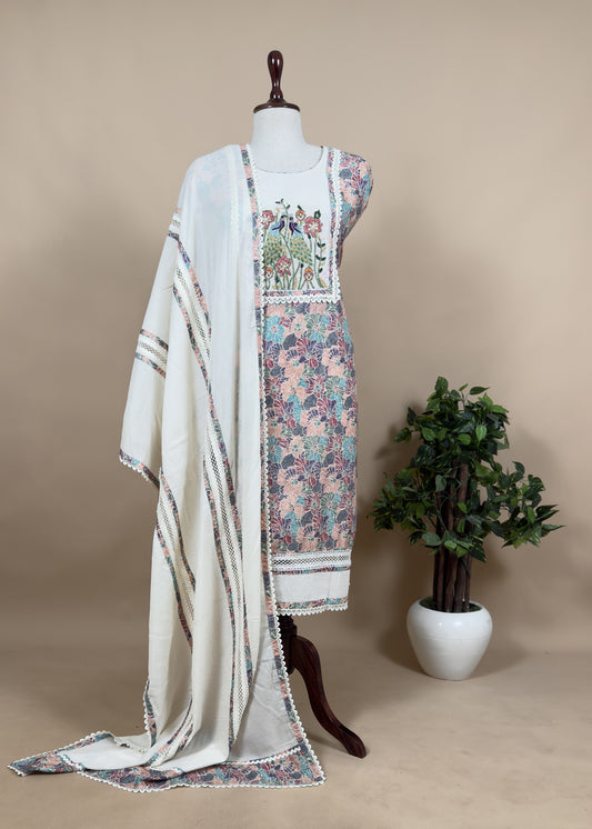 Pure cotton  digital print Suit with dupatta.