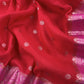 Laal Rani Handloom Chiniya Silk Suit With Meenakari Weaving