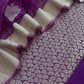 Brocade silk suit set with organza silk dupatta

