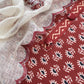 Maroon Ajrakh Pure Cotton Suit With Appliqué work