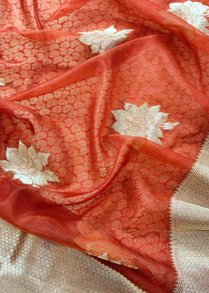 Indian Traditional Wear Brocade Organza F