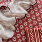 Maroon Ajrakh Pure Cotton Suit With Appliqué work