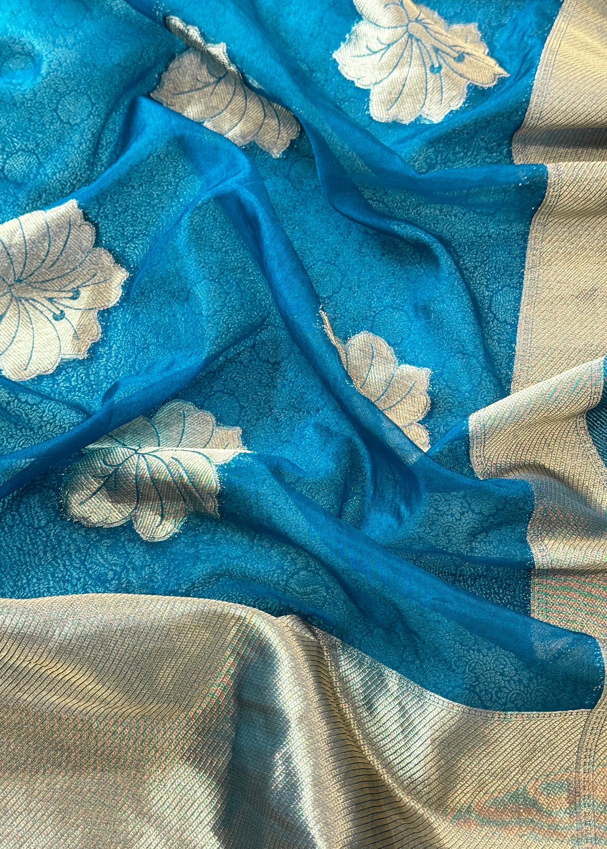 Indian Traditional Wear Brocade Organza F