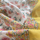 Yellow Pure Cotton Jaipuri Hand-block Print Unstitched Suit