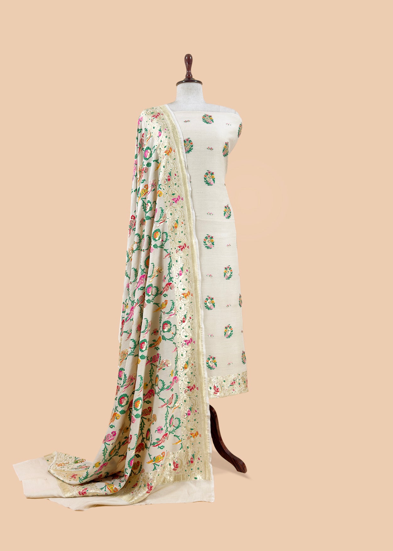 Shop indian wear munga silk suit for bridal trousseau

