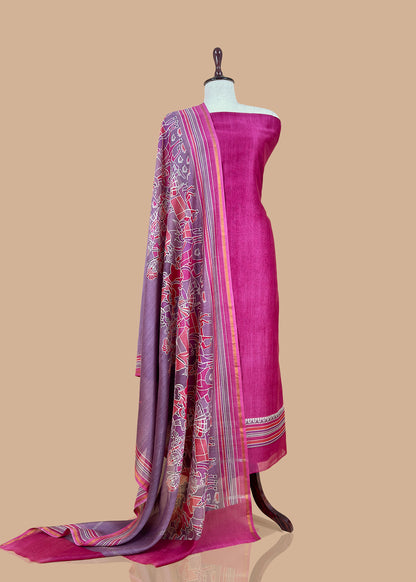 Maheshwari unstitched suit set at the best price


