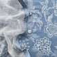 Blue Pure Cotton Suit Set With Kota Doria Dupatta And Appliqué Work