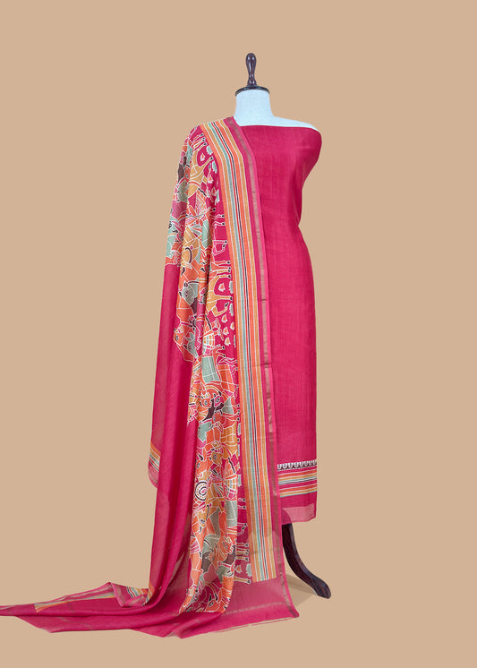 Maheshwari unstitched suit set at the best price

