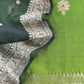 Parrot Green Handloom Banarasi Silk Kurta And Kora Silk Dupatta With Kadwa Meenakari Weaving