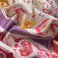 Pink Punch Handloom Ikkat Chanderi Suit Fabric With Maheshwari Border