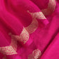 Pink Handloom Silk Kurta And Ombre Kora Silk Dupatta With Meenakari Weaving