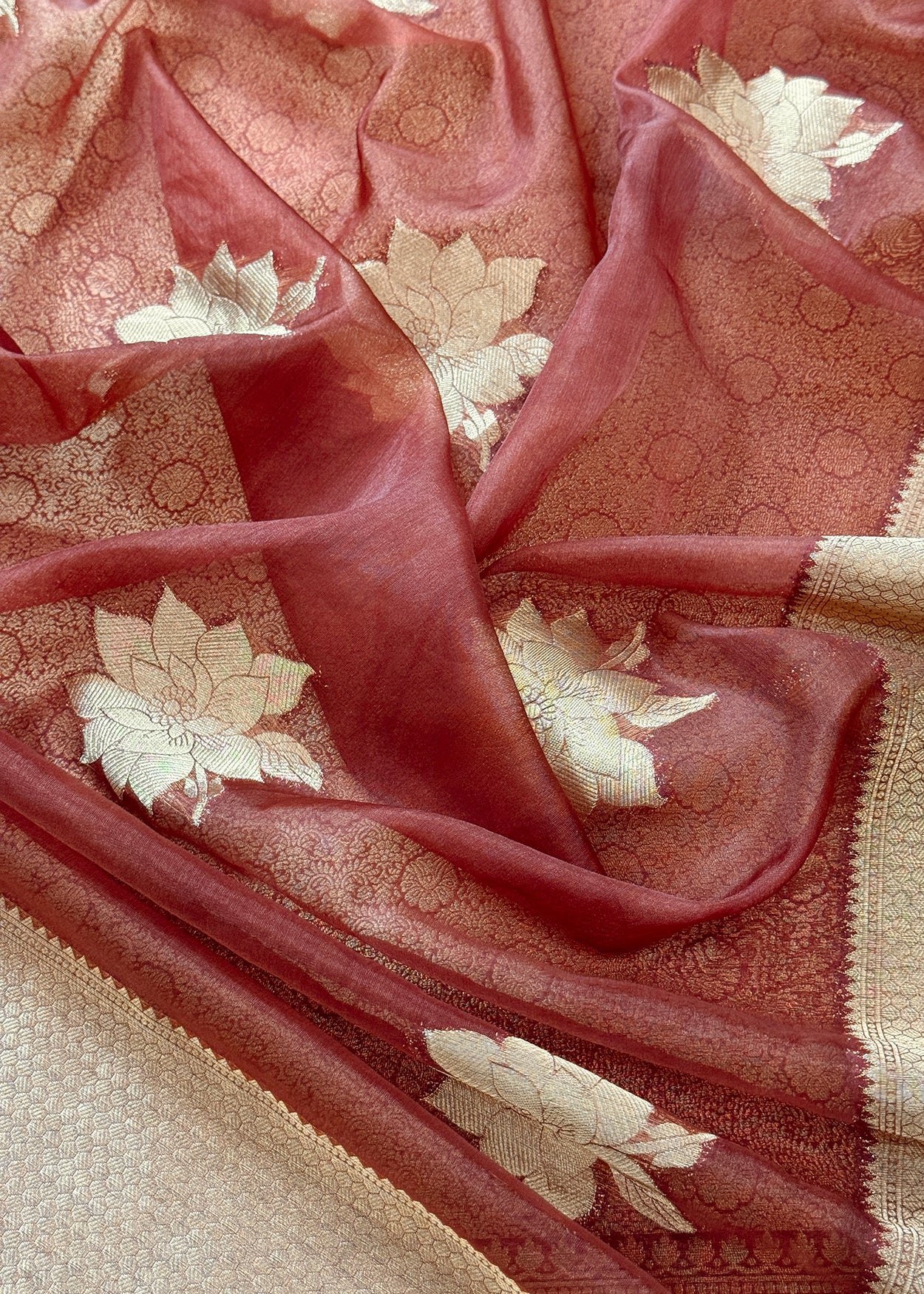 Indian Traditional Wear Brocade Organza 