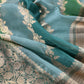 Pastel Blue Handloom Silk Kurta And Rangkaat Kora Silk Dupatta With Meenakari Kadwa Weaving