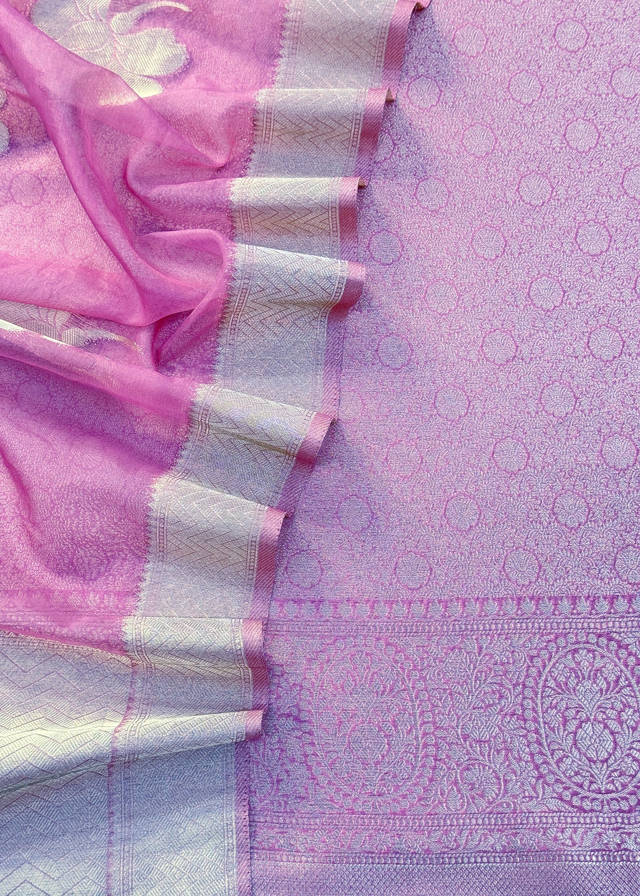 Indian Traditional Wear Brocade Organza 