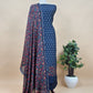 Blue Maheshwari Silk Unstitched Suit With Bandhani And Kani Print