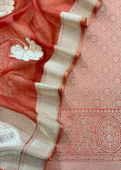 party wear brocade silk suit at the best price
