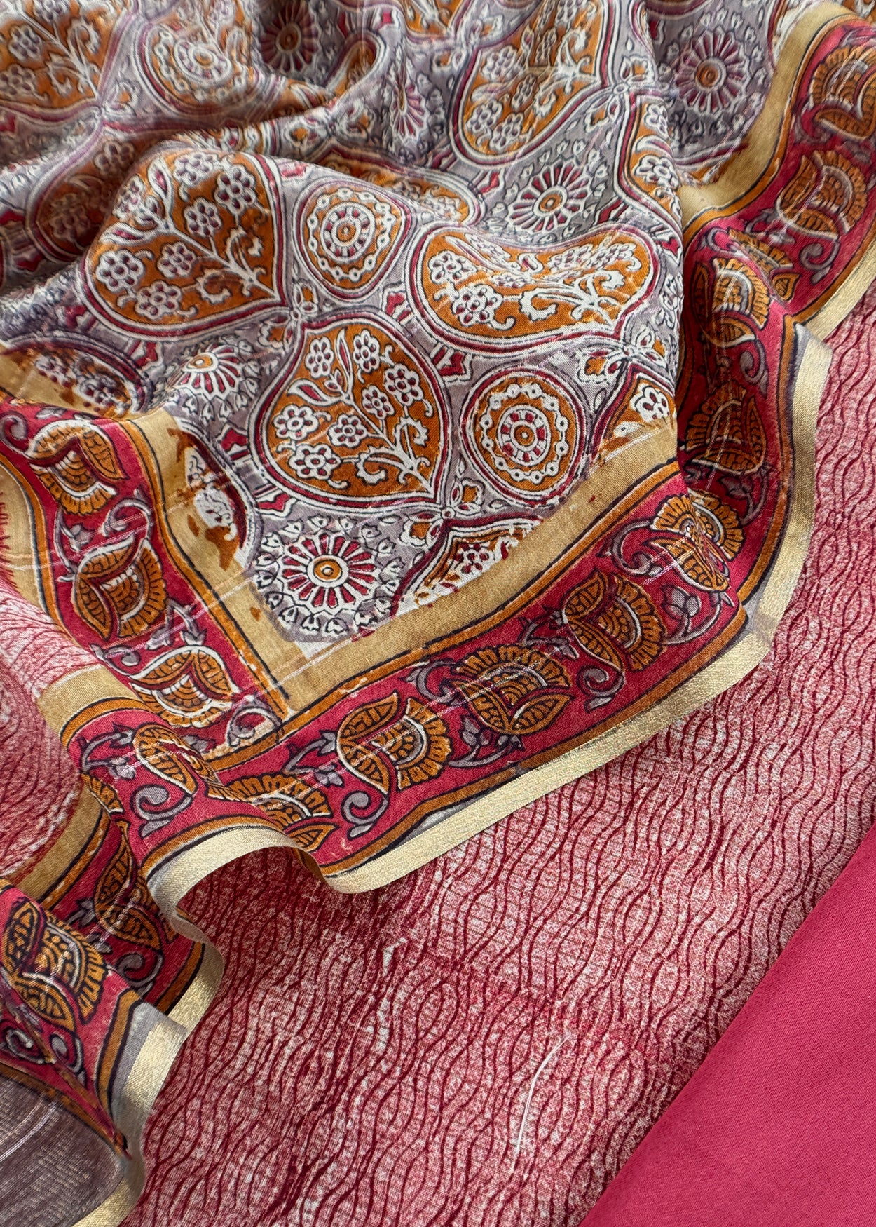 Chanderi suit set gifting for women

