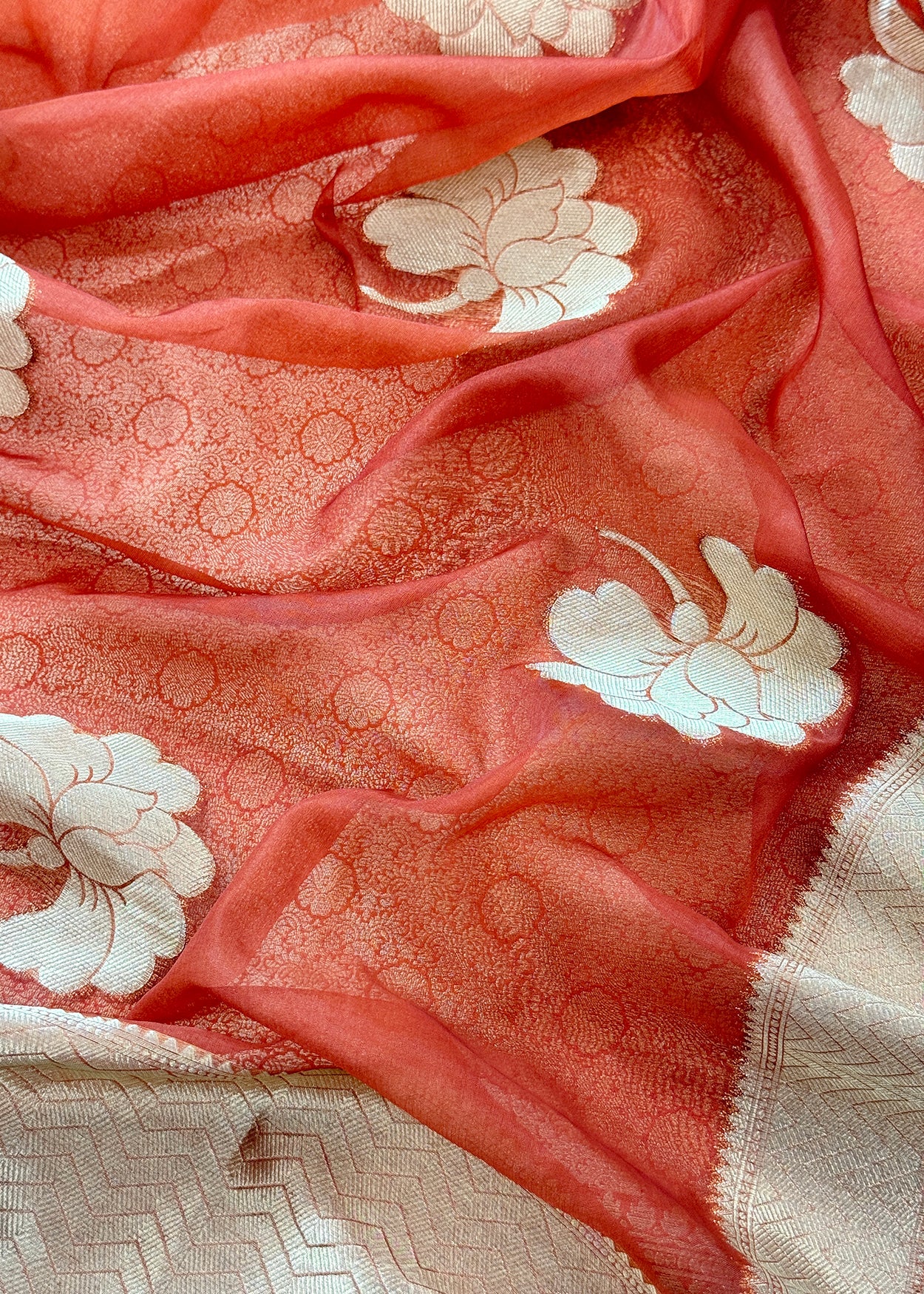 Indian Traditional Wear Brocade Organza 
