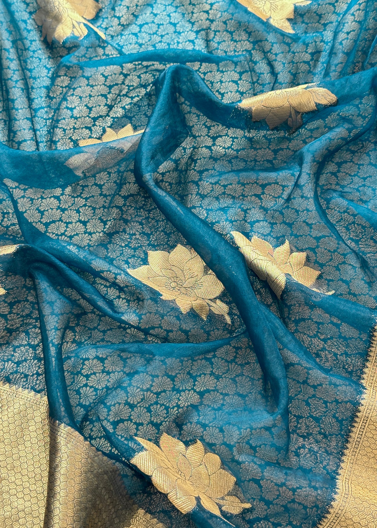 Indian Traditional Wear Brocade Organza 