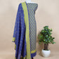 Blue And Yellow Handloom Banarasi Suit With Paithani Weaving