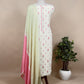 Off-White Chanderi Suit With Mulmul Cotton Dupatta