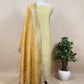 Chanderi Cotton Suit With Yellow Banarasi Dupatta