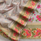 Off White Handloom Banarasi Suit With Paithani Weaving