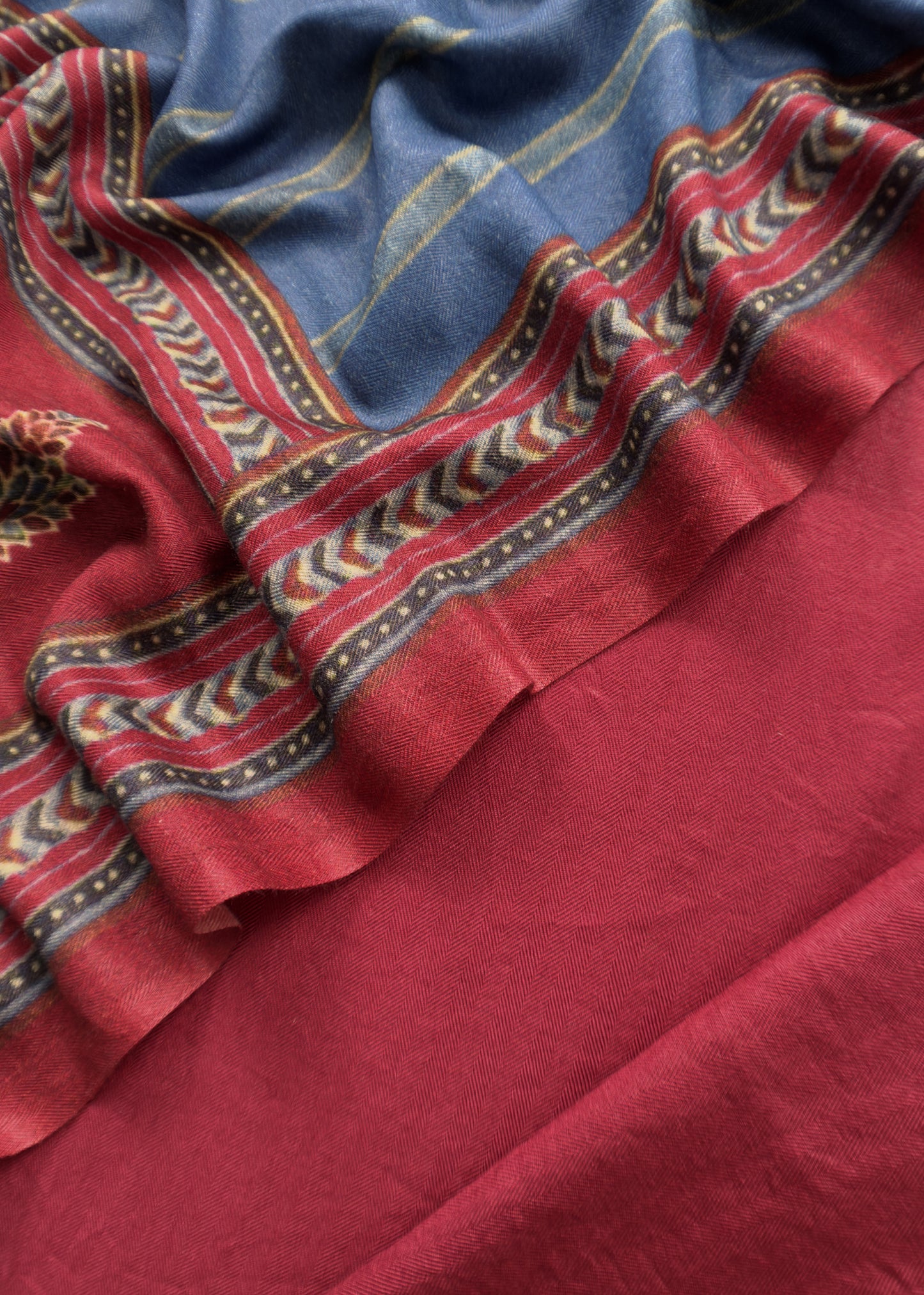 Maroon Pashmina Suit With Digital Print Dupatta