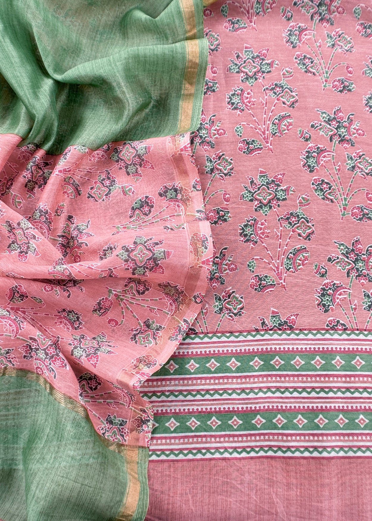 Summer wear maheshwari suit with dupatta

