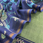 Green And Blue Kalamkari Print Pure Maheshwari Silk Suit With Dupatta