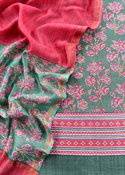 Summer wear maheshwari suit with dupatta

