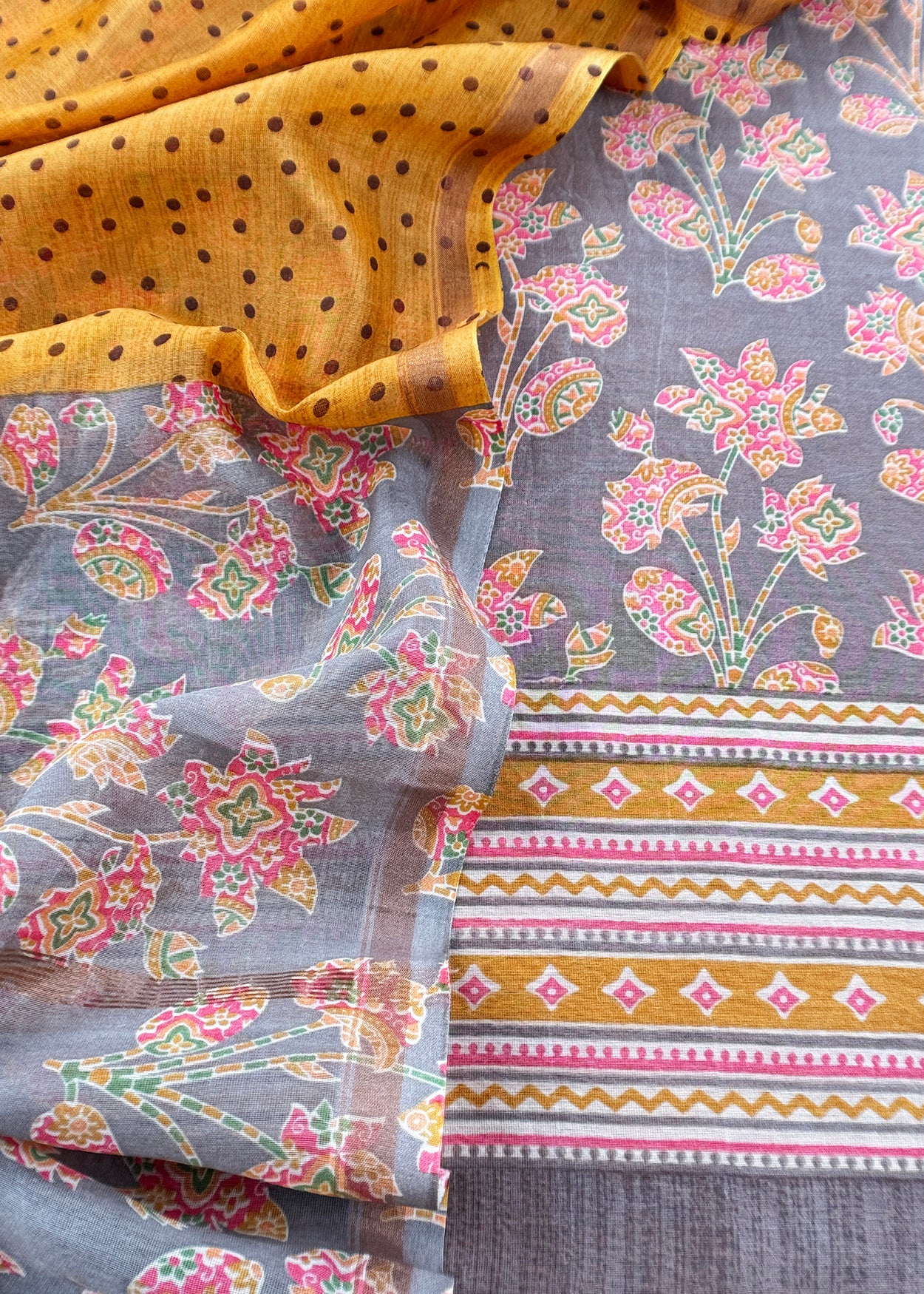 Summer wear maheshwari suit with dupatta


