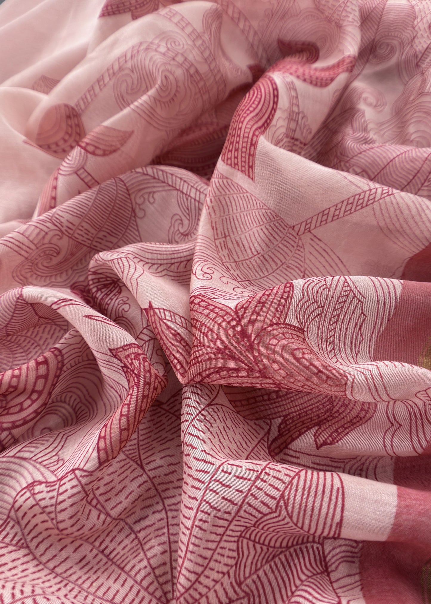 Pure Maheshwari With Traditional Hand Block Print