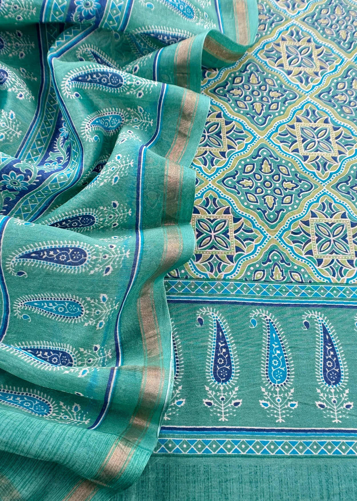 Summer wear maheshwari suit with dupatta

