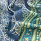 Sky And Blue Bandhani Banarsi Suit In Maheshwari Silk